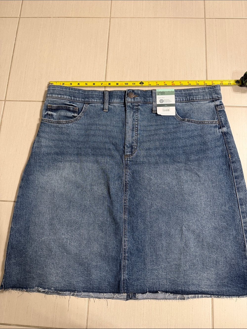 NWT Terra & Sky Blue Denim Skirt for Women